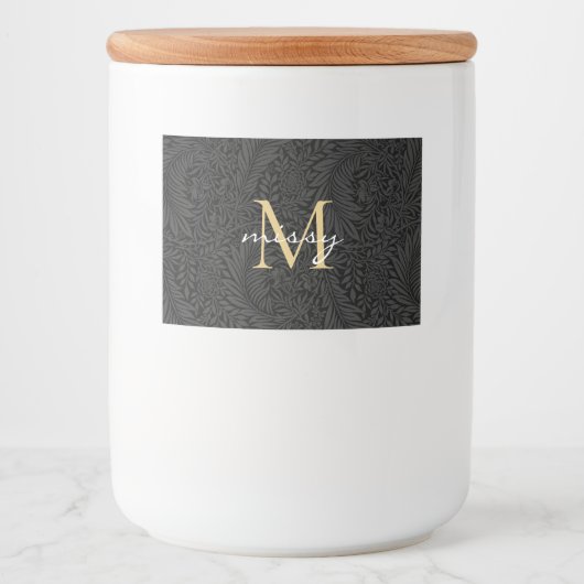 Benutzerdefinierter Name des Tieres Schwarzes Bota Lebensmitteletikett (Vorderseite)