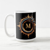 🐉 Benutzerdefinierter Name Drache Fantasy-Symbol Kaffeetasse (Links)