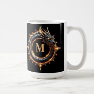 🐉 Benutzerdefinierter Name Drache Fantasy-Symbol  Kaffeetasse