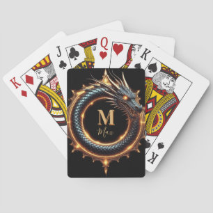 🐉 Benutzerdefinierter Name Drache Fantasy-Symbol Spielkarten