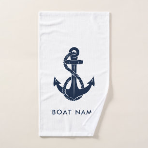Benutzerdefinierter Name eines nautischen Bootes i Handtuch