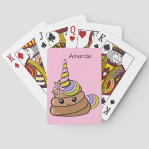 Benutzerdefinierter Name Einhorn Kot Spielkarten