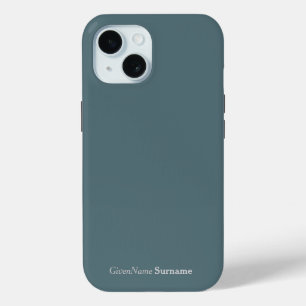 Benutzerdefinierter Name Elegant Marble Blue Cadet Case-Mate iPhone Hülle