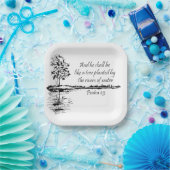 Benutzerdefinierter Name Ermutigende Schrift Psalm Pappteller (Party)
