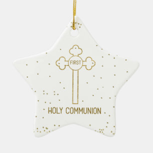 Benutzerdefinierter Name Erste Heilige Kommunion G Keramik Ornament