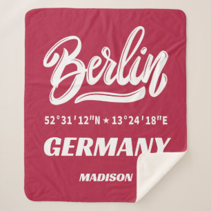 Benutzerdefinierter Name & Farbe Berlin Deutschlan Sherpadecke
