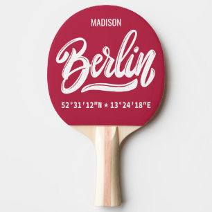 Benutzerdefinierter Name & Farbe Berlin Deutschlan Tischtennis Schläger