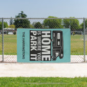 Benutzerdefinierter Name & Farbe Camper Van Banner (InSitu)