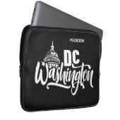 Benutzerdefinierter Name & Farbe Washington DC Laptopschutzhülle (Vorne Rechts)