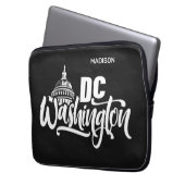 Benutzerdefinierter Name & Farbe Washington DC Laptopschutzhülle (Vorderseite Links)