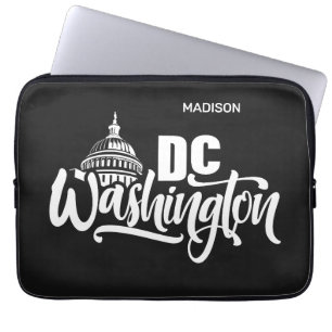 Benutzerdefinierter Name & Farbe Washington DC Laptopschutzhülle