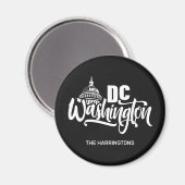Benutzerdefinierter Name & Farbe Washington DC Magnet (Vorderseite/Rückseite)
