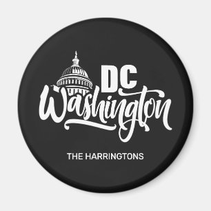 Benutzerdefinierter Name & Farbe Washington DC Magnet