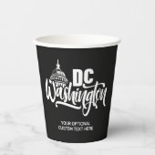 Benutzerdefinierter Name & Farbe Washington DC Pappbecher (Vorderseite)