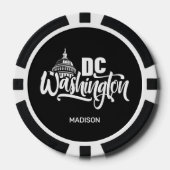 Benutzerdefinierter Name & Farbe Washington DC Pokerchips (Vorderseite)