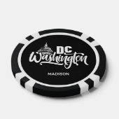 Benutzerdefinierter Name & Farbe Washington DC Pokerchips (Einzeln)