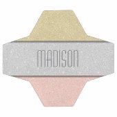 Benutzerdefinierter Name Faux Glitter Bling Fußball (Flach)