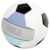 Benutzerdefinierter Name Faux Glitter Bling Fußball (Dreiviertel)