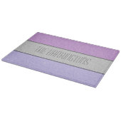 Benutzerdefinierter Name Faux Glitter Bling Schneidebrett (Ecke)