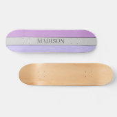 Benutzerdefinierter Name Faux Glitter Bling Skateboard (Horizontal)