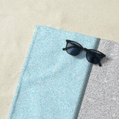 Benutzerdefinierter Name Faux Glitter Bling Strandtuch (Beispiel)