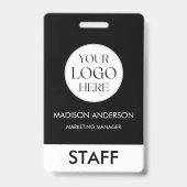 Benutzerdefinierter Name Firmenlogo Mitarbeiter Ausweis (Vorderseite)