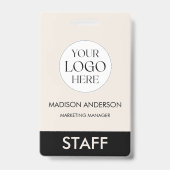 Benutzerdefinierter Name Firmenlogo Mitarbeiter Ausweis (Front)