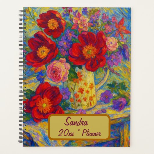 Benutzerdefinierter Name Floral Planer (Vorderseite)