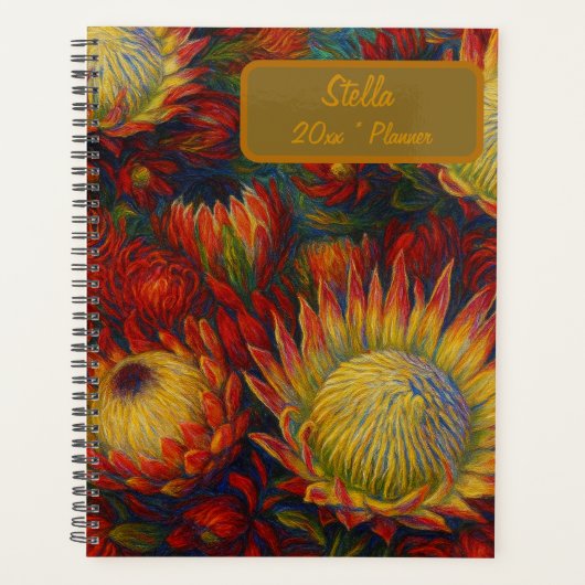 Benutzerdefinierter Name Floral Planner Planer (Vorderseite)