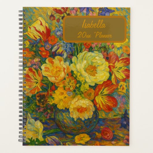 Benutzerdefinierter Name Floral Planner Planer (Vorderseite)