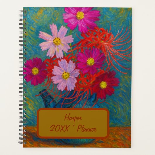 Benutzerdefinierter Name Floral Planner Planer (Vorderseite)