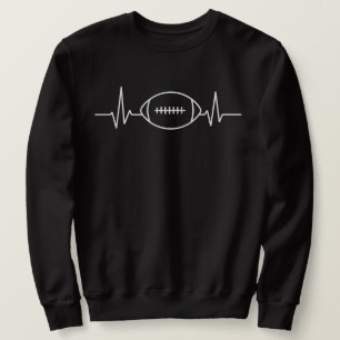 Benutzerdefinierter Name Football Herzfrequenz- Lu Sweatshirt