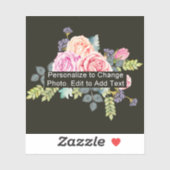 Benutzerdefinierter Name-Foto-Artwork-Slogtext Aufkleber (Blatt)