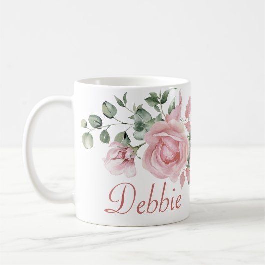 Benutzerdefinierter Name Frauen Geburtstag Kaffeetasse (Links)
