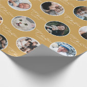 Benutzerdefinierter Name Frohe Weihnachten Skript Geschenkpapier (Ecke)