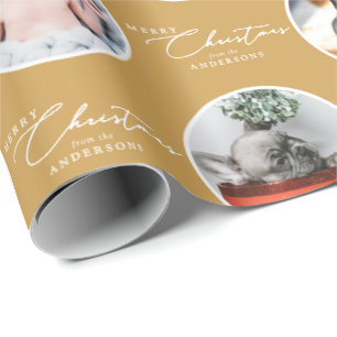 Benutzerdefinierter Name Frohe Weihnachten Skript Geschenkpapier