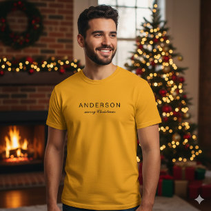 Benutzerdefinierter Name Fröhliche Weihnachten T-Shirt