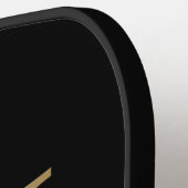 Benutzerdefinierter Name für Monogramm-Skripte Pickleball Schläger (Linke Seite)