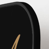 Benutzerdefinierter Name für Monogramm-Skripte Pickleball Schläger (Linke Seite)