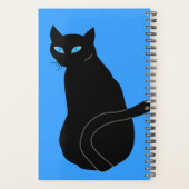 Benutzerdefinierter Name für schwarze Katzen Jahr Planer (Rückseite)