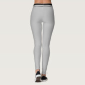 Benutzerdefinierter Name Geburtstag Glitzern Silbe Leggings (Rückseite)