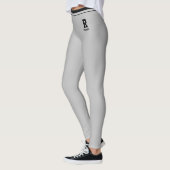 Benutzerdefinierter Name Geburtstag Glitzern Silbe Leggings (Links)