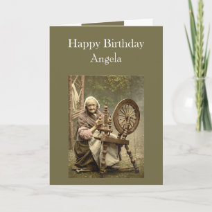 Benutzerdefinierter Name Geburtstag Humor Vintage Karte