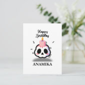 Benutzerdefinierter Name Geburtstag Postkarte (Stehend Vorderseite)