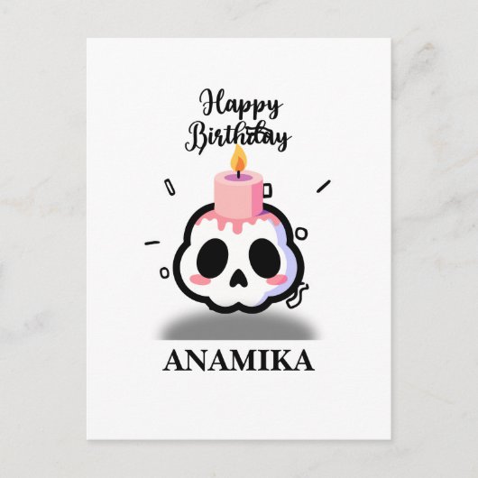 Benutzerdefinierter Name Geburtstag Postkarte (Vorderseite)