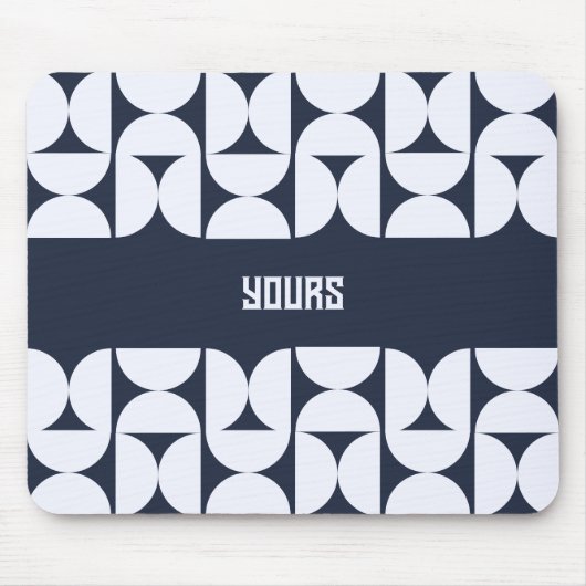 Benutzerdefinierter Name Geometrischer Bogen-Mausp Mousepad (Vorne)