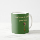 Benutzerdefinierter Name Glücksbringer  Kaffeetasse (VorderseiteRechts)