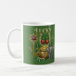 Benutzerdefinierter Name Glücksbringer  Kaffeetasse