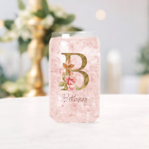 Benutzerdefinierter Name Goldfolie Blush Rosa Rose