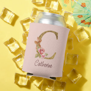 Benutzerdefinierter Name Goldfolie Rosen-Blush Let Dosenkühler